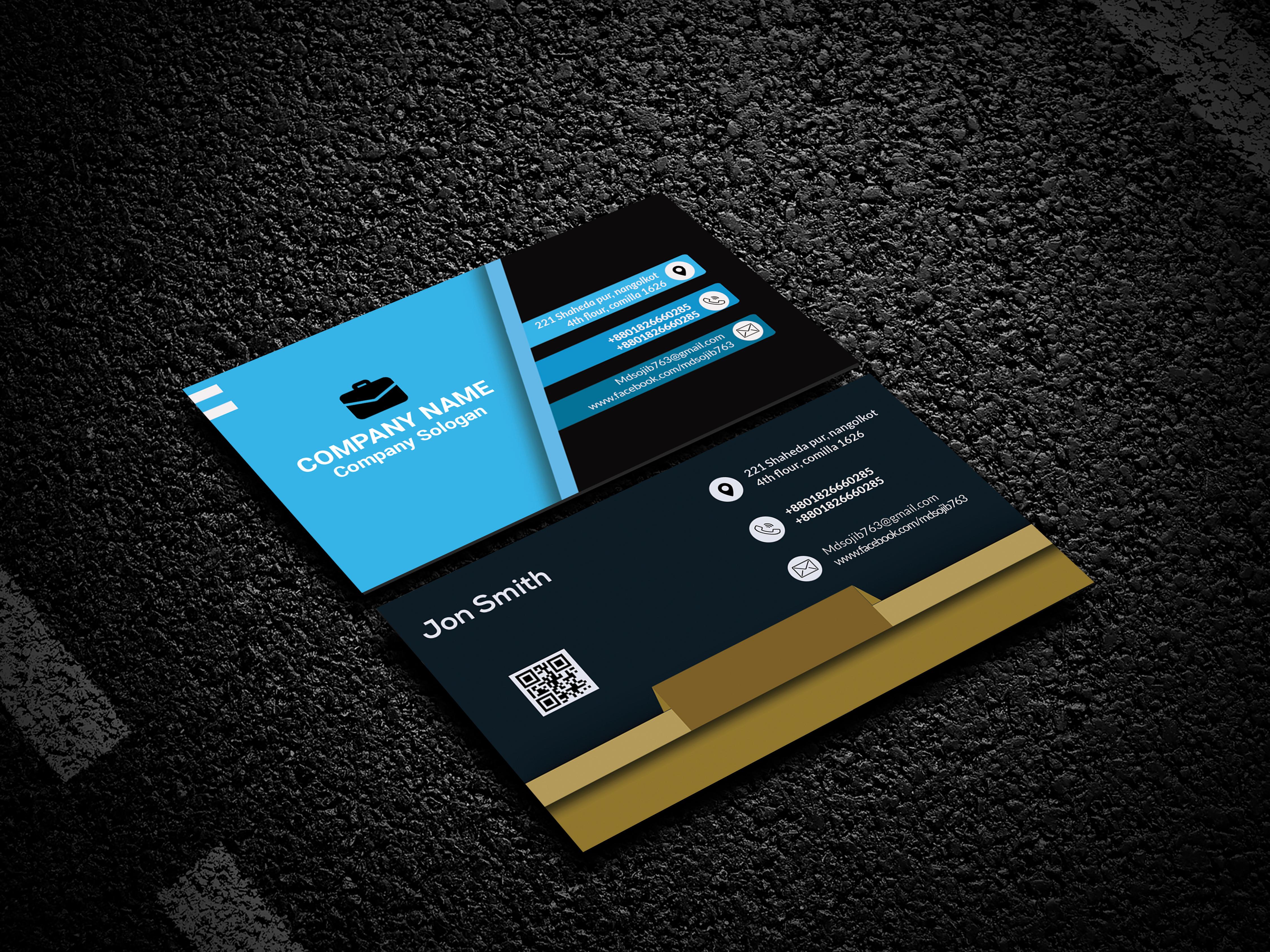 2 luxury business card and minimal business card, stationary design