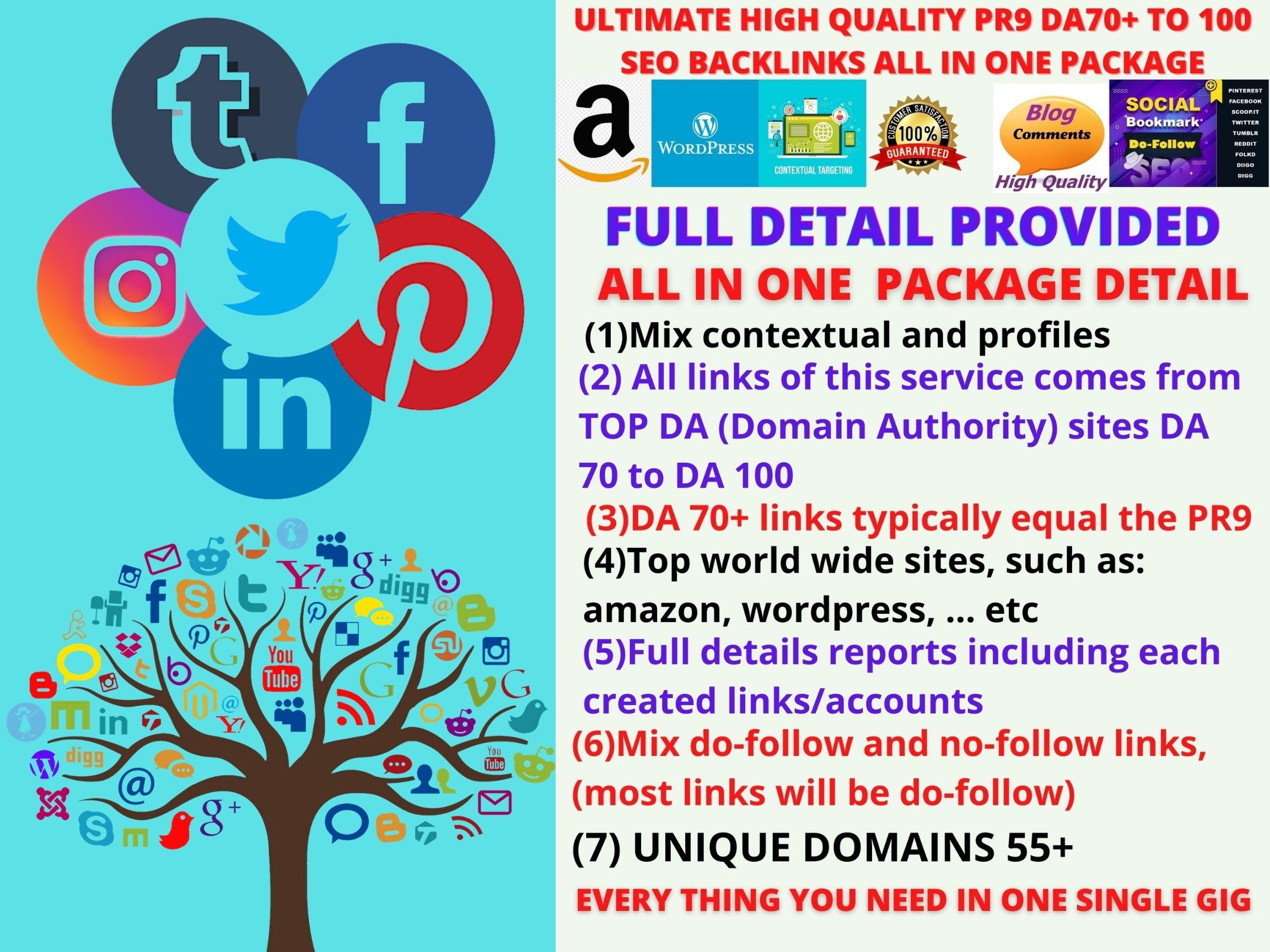 I will do pr9 da70 high quality white hat seo dofollow backlinks