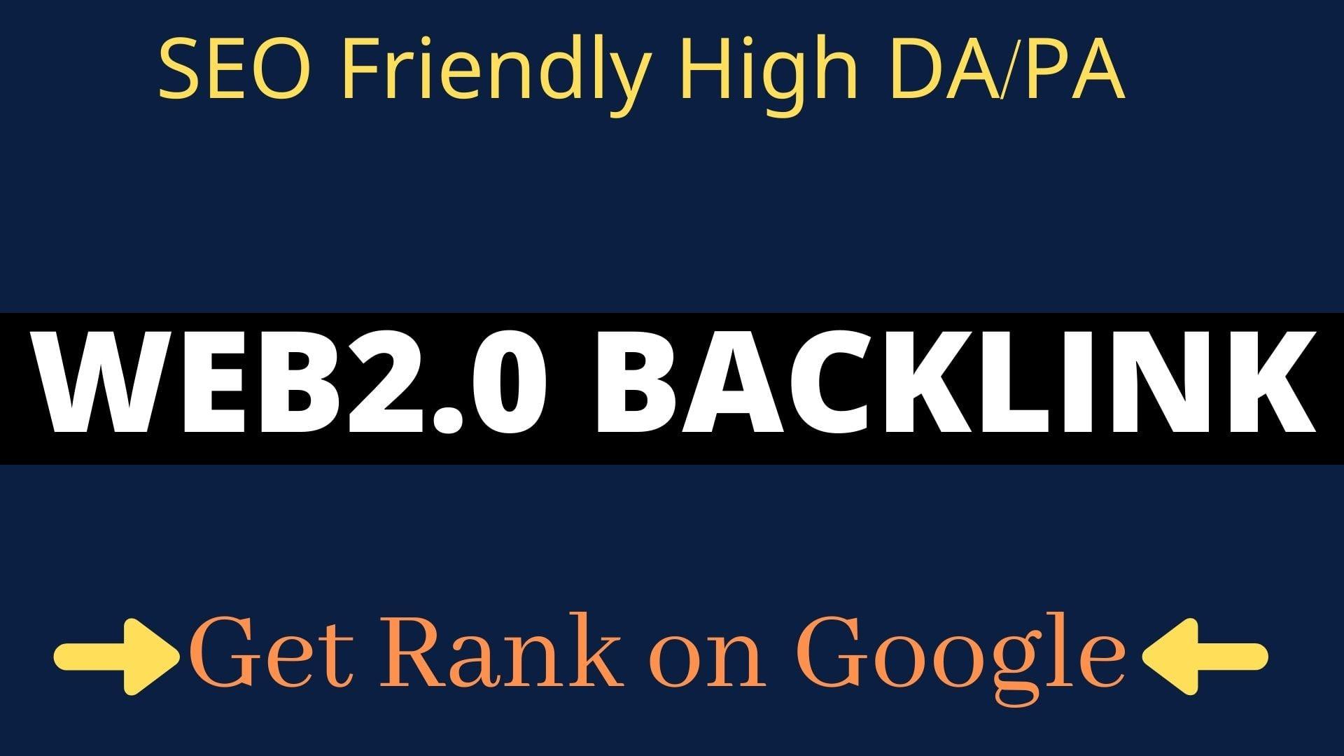 I will provide high quality web2 0 backlink