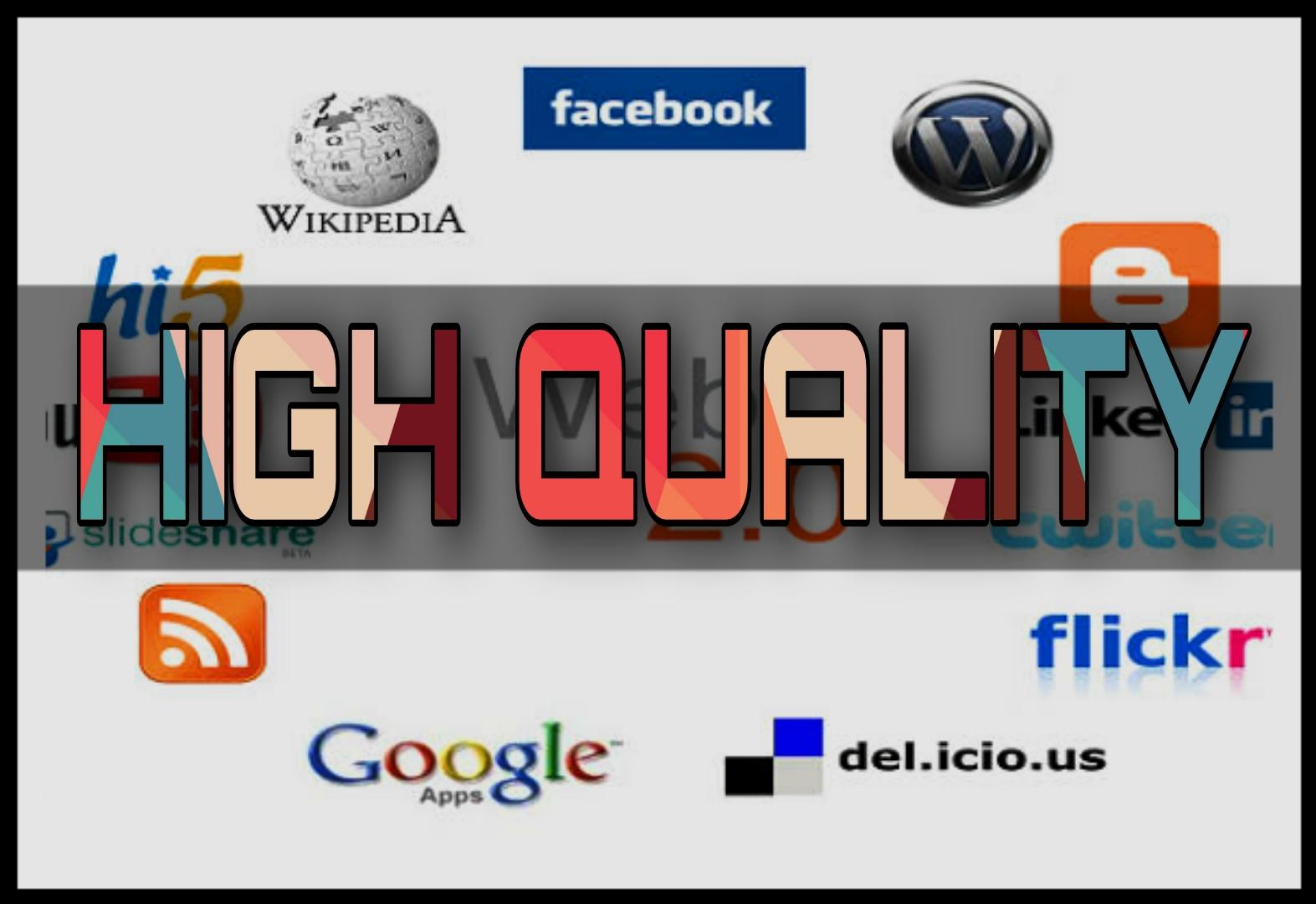I will make 15 high position web 2.0 backlinks