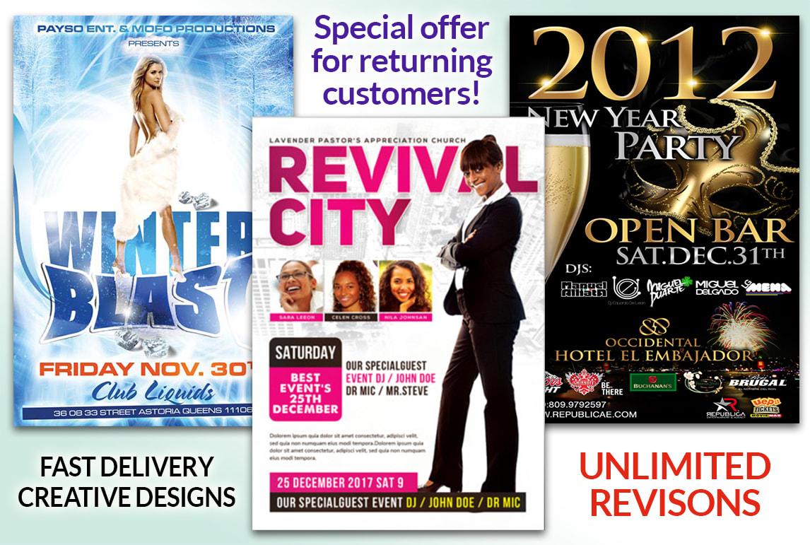 I will create a mind catching event,banner,pro church flyer