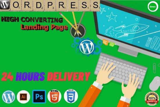 I will design modern responsive wordpress landing page