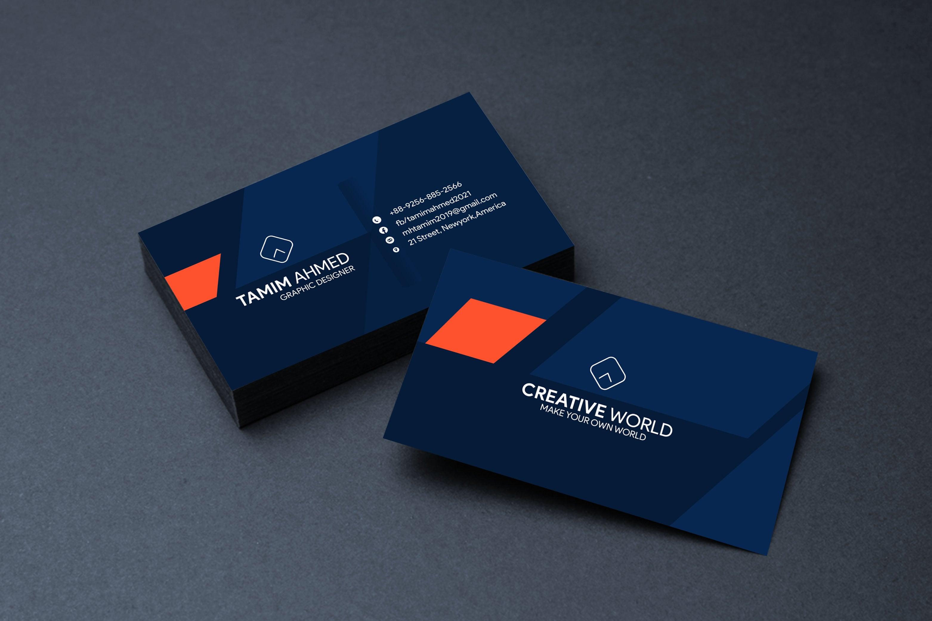 Simple minimalist business card
