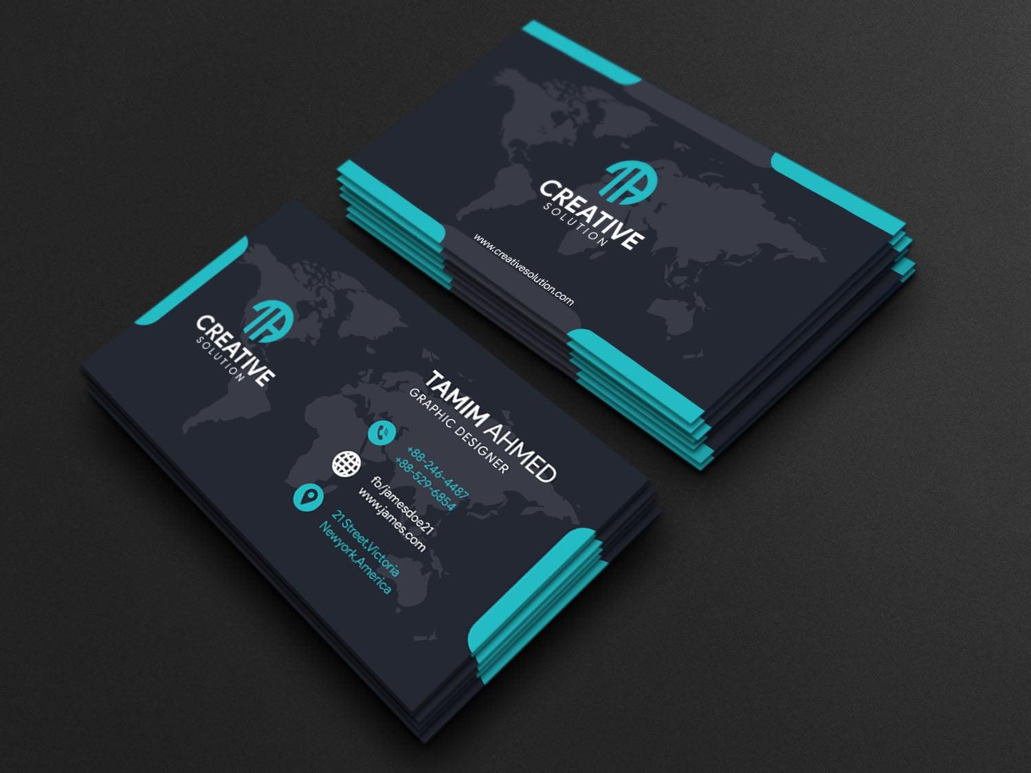 Simple minimalist business card