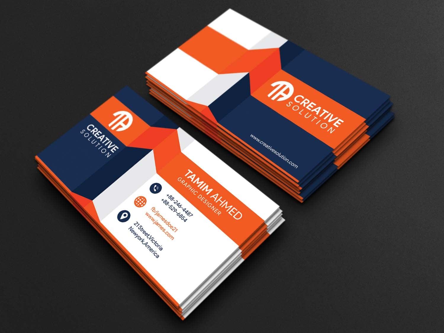 Simple minimalist business card