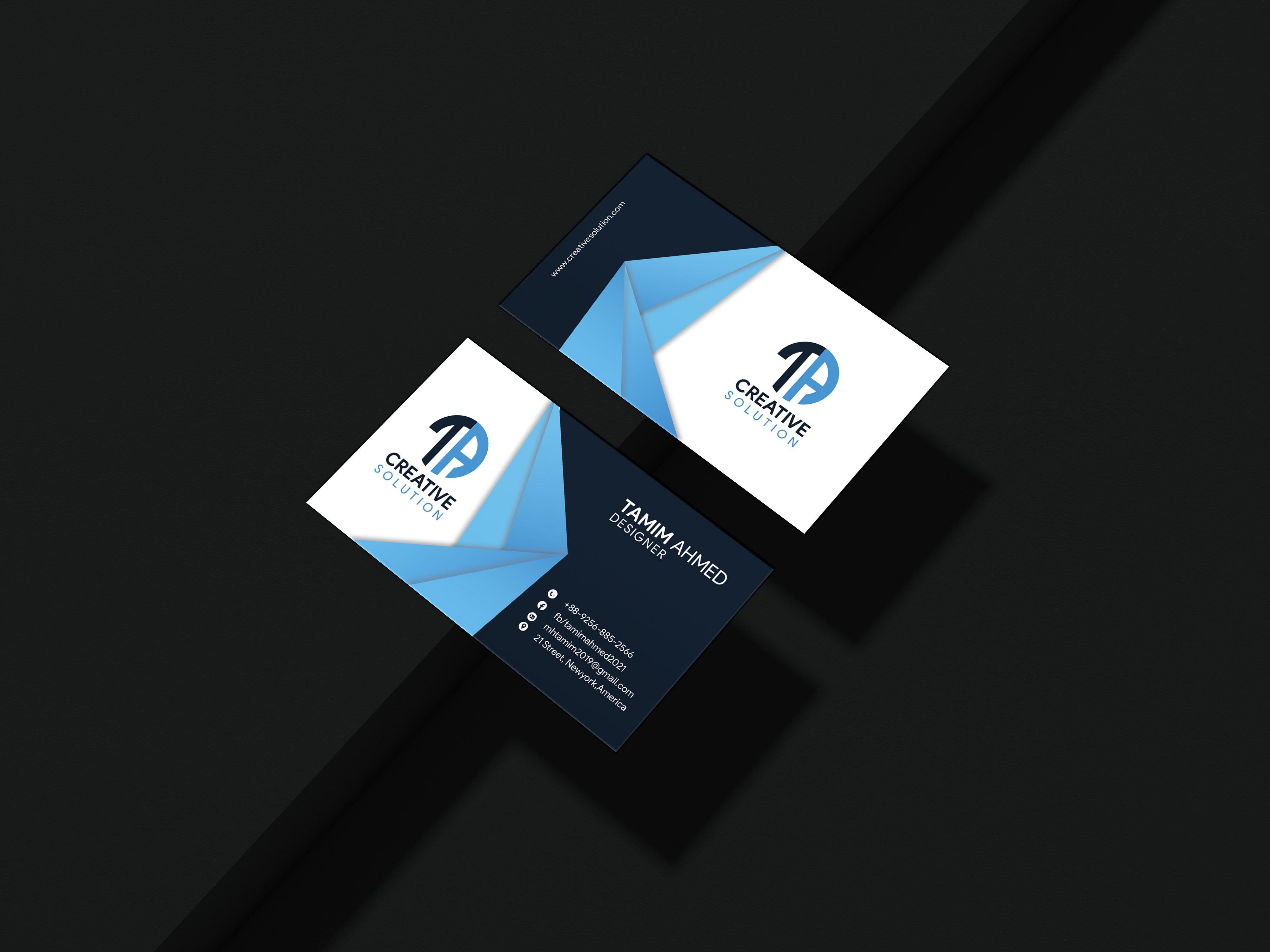 Simple minimalist business card