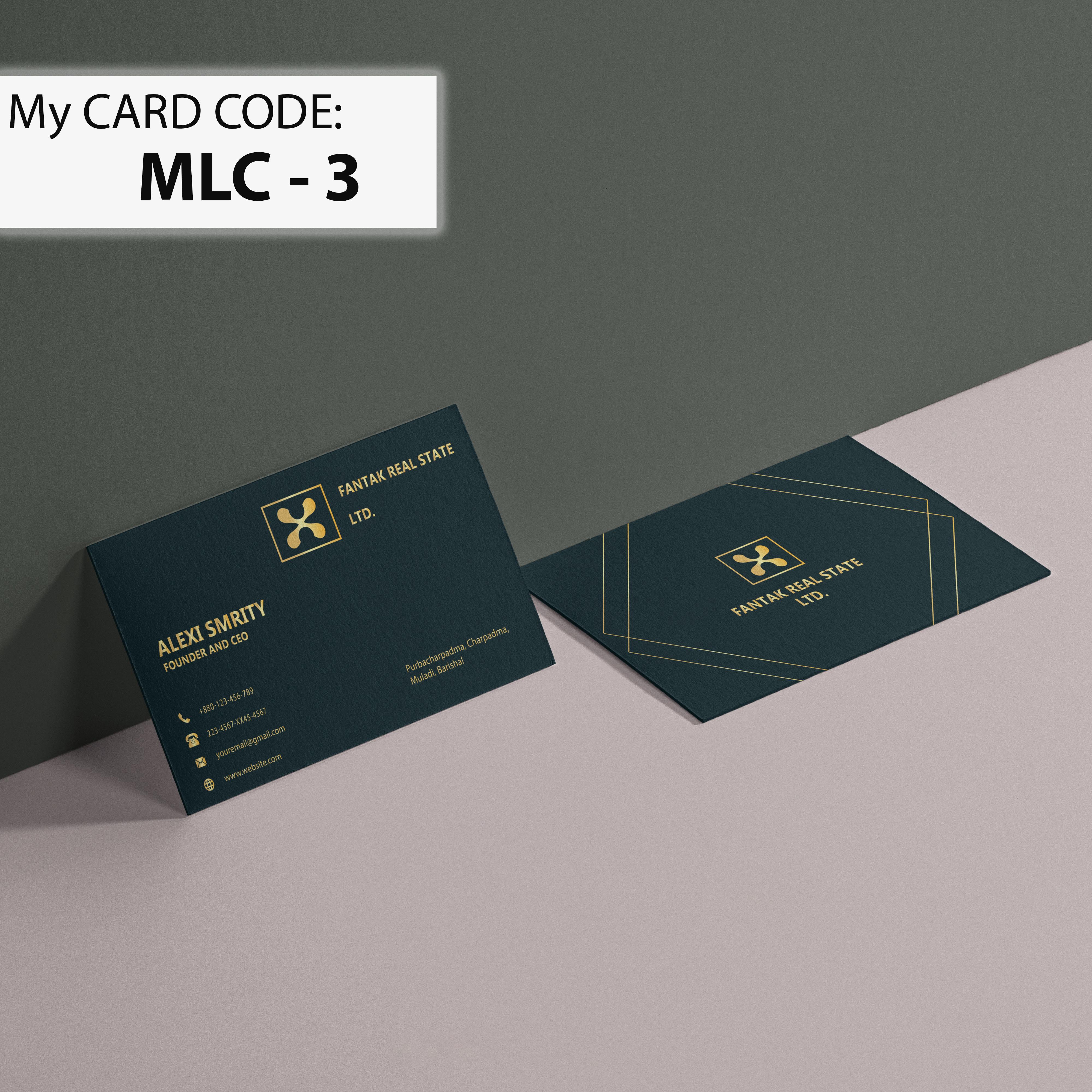 I will create a modern luxury business card design for you in 1 day