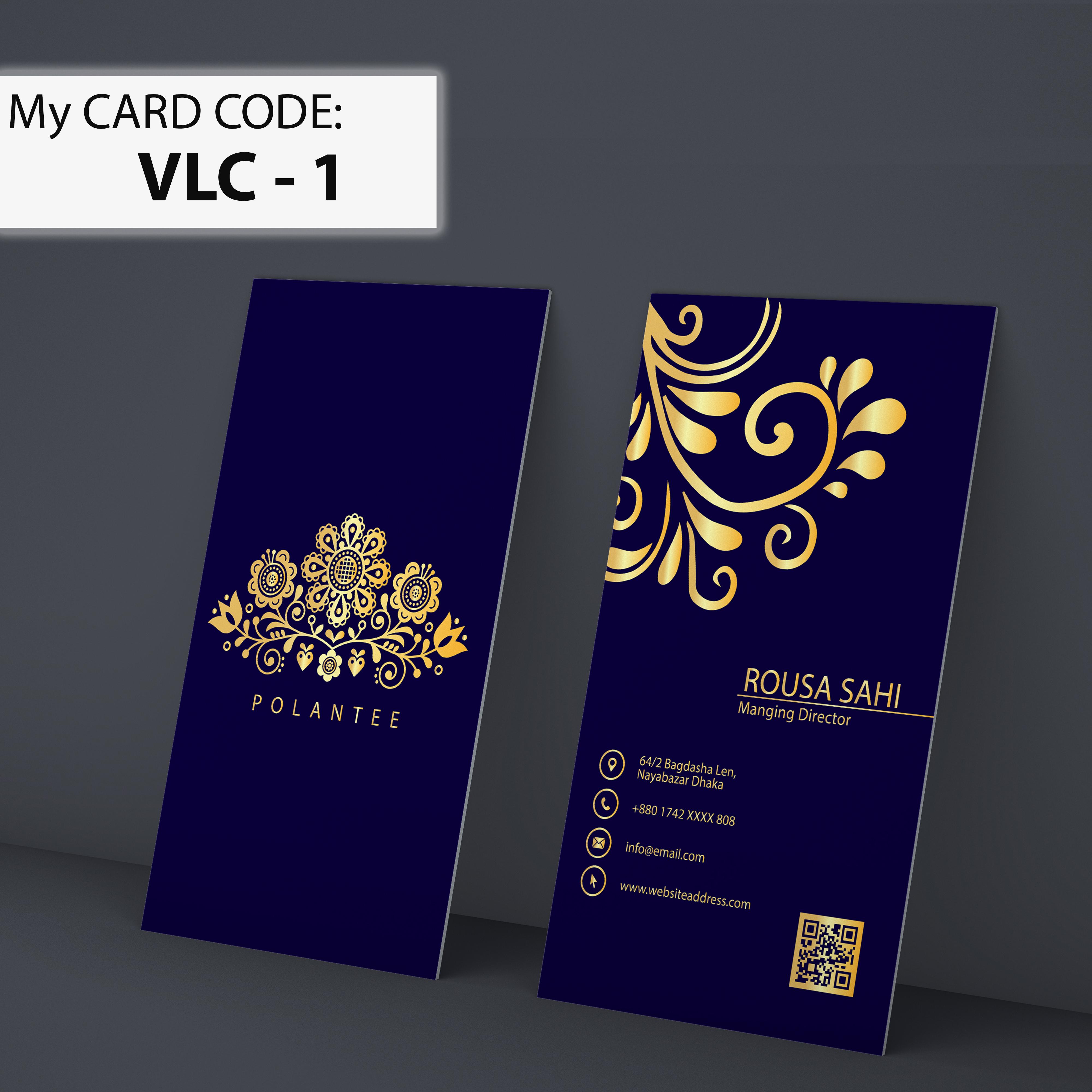 I will create a modern luxury business card design for you in 1 day