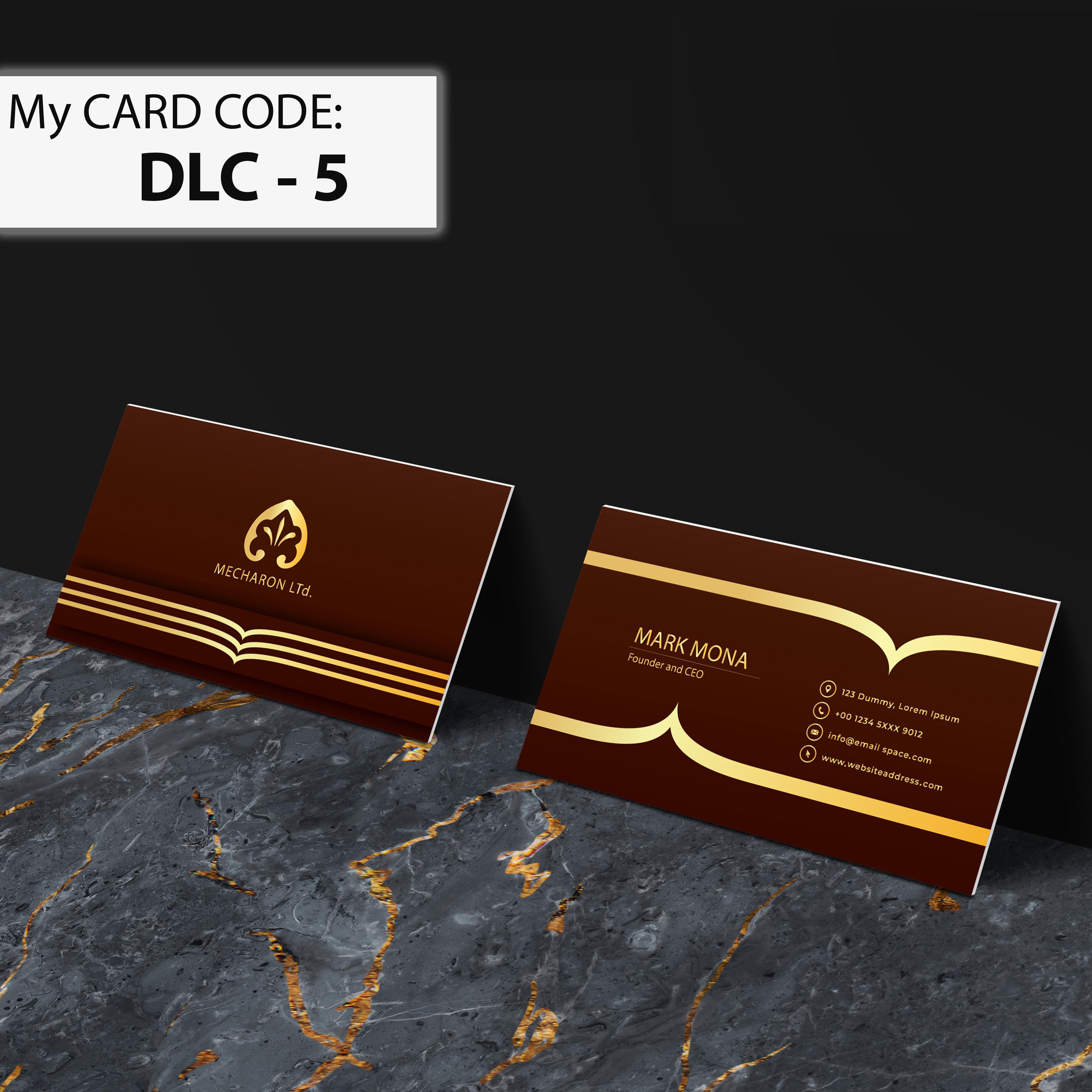 I will create a modern luxury business card design for you in 1 day