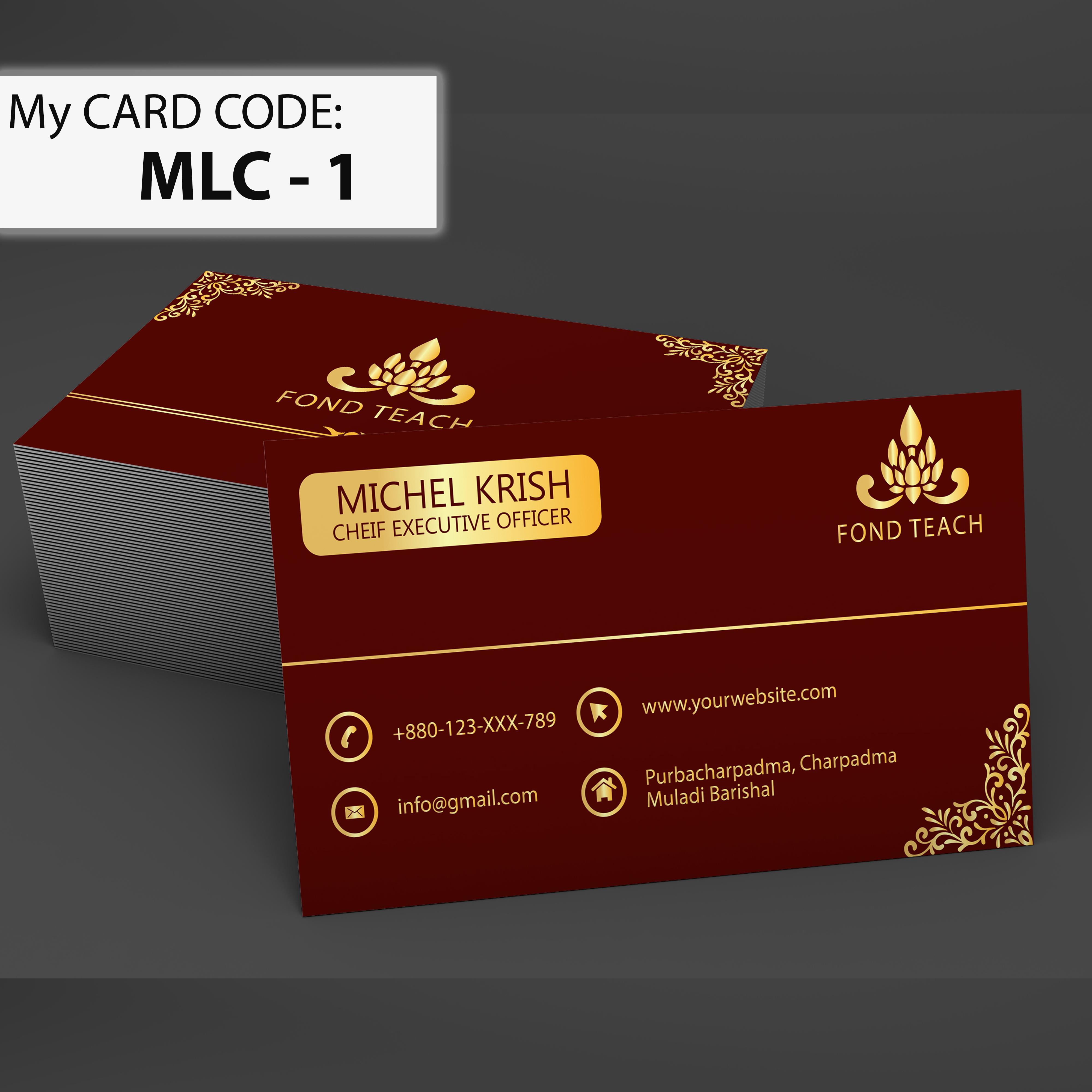 I will create a modern luxury business card design for you in 1 day