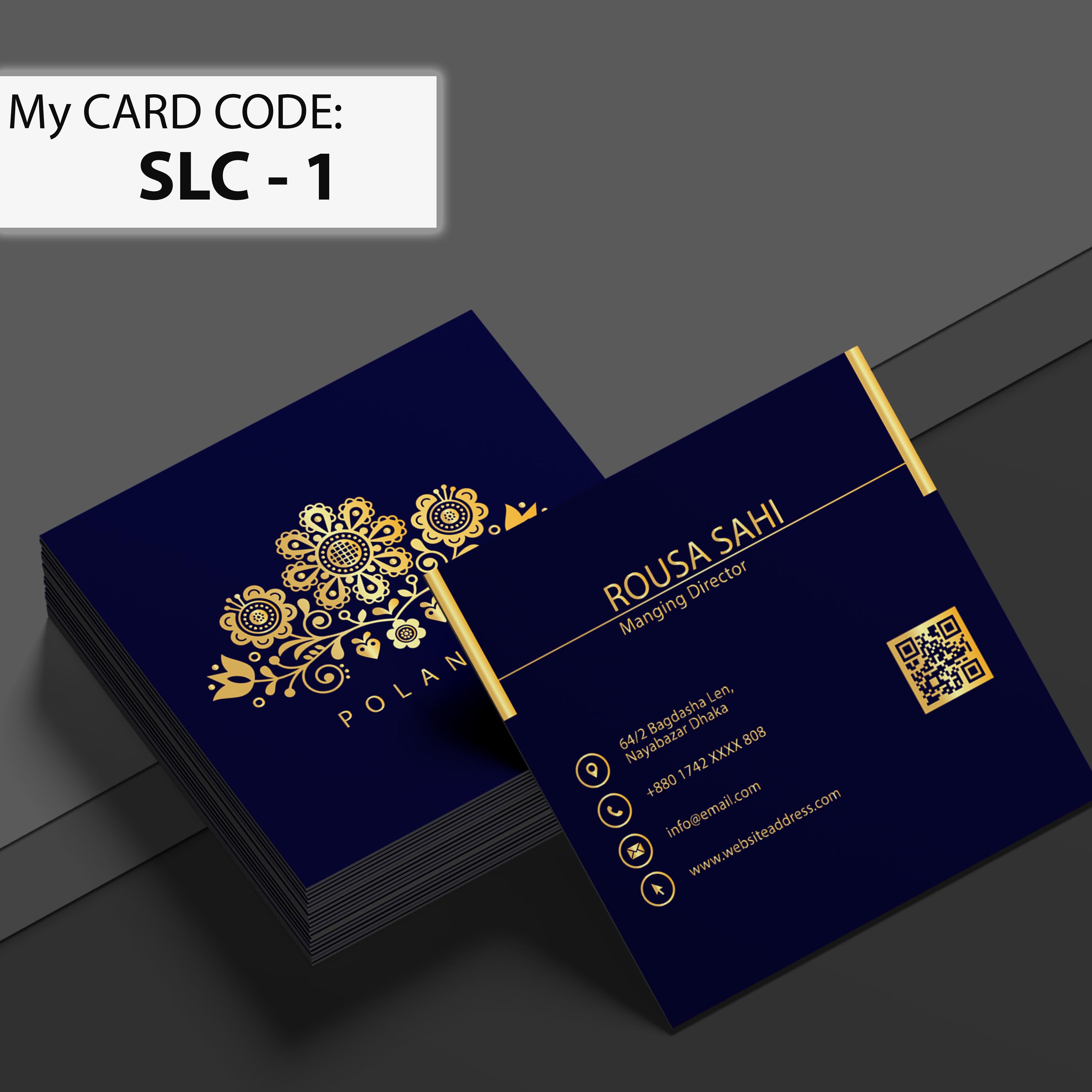 I will create a modern luxury business card design for you in 1 day