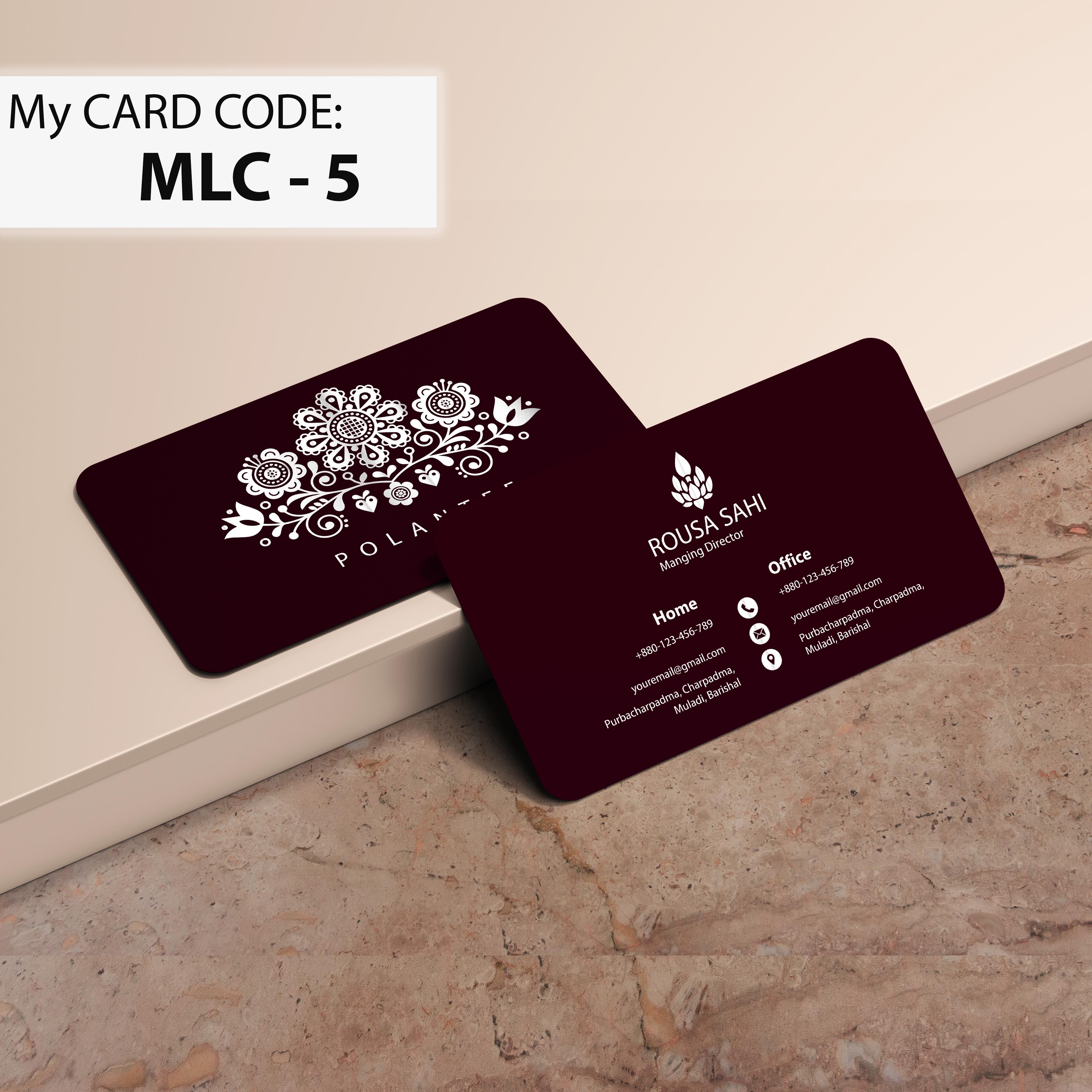 I will create a modern luxury business card design for you in 1 day