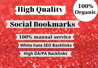 100 High quality social bookmarks seo backlinks for google ranking 