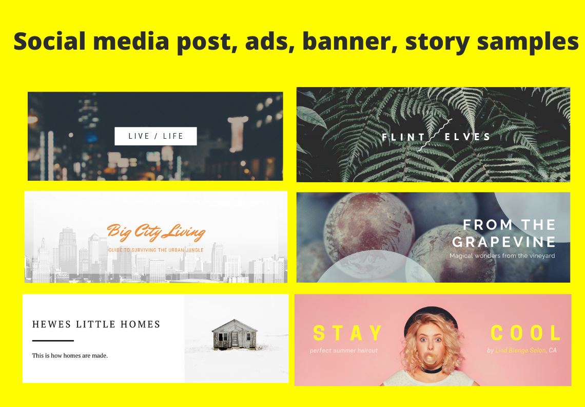 Designing the social media posts, ads by canva 
