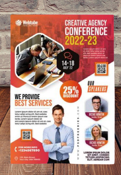 Creating professional Brochures, Posters, Flyers, infographics, menus, banners