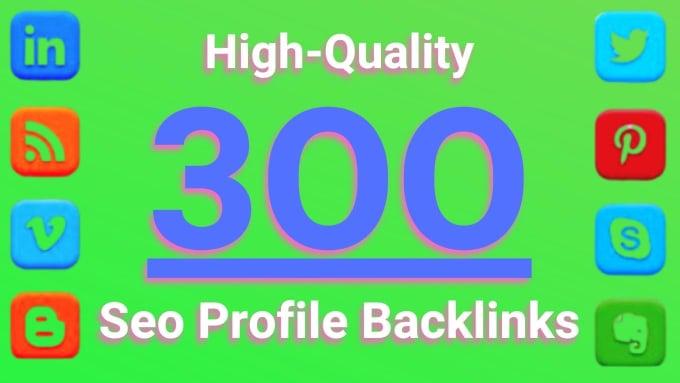 I will do high quality 300 social media white hat manual SEO profile backlinks building