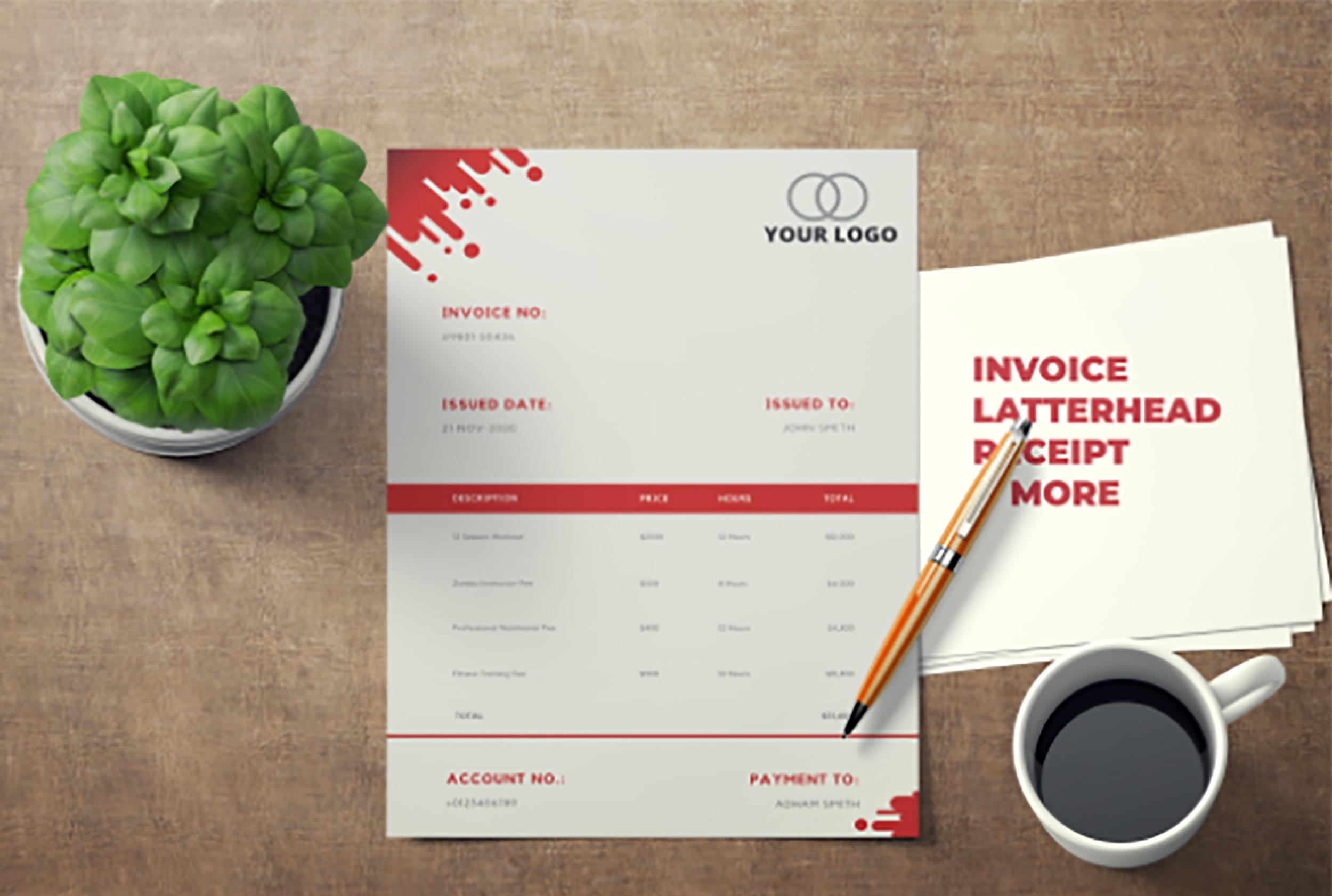 I will design a unique invoice,letterhead, receipt