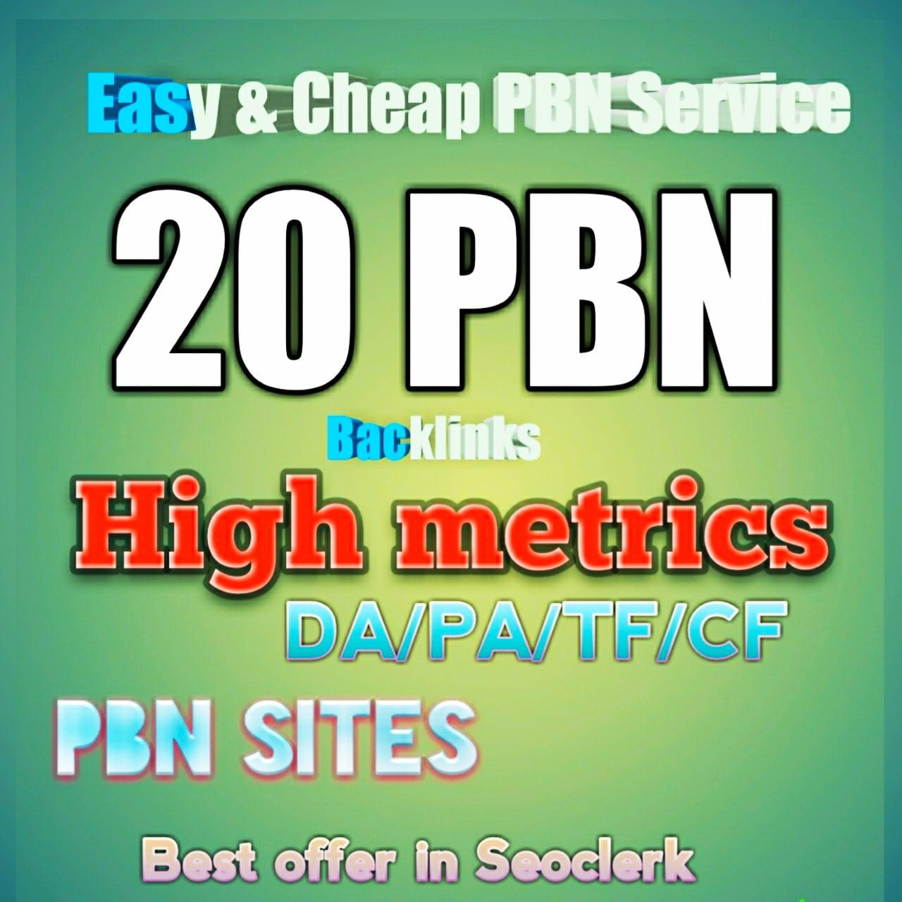 PBN Service Provide 20 PBN Home Page Dofollow Backlinks