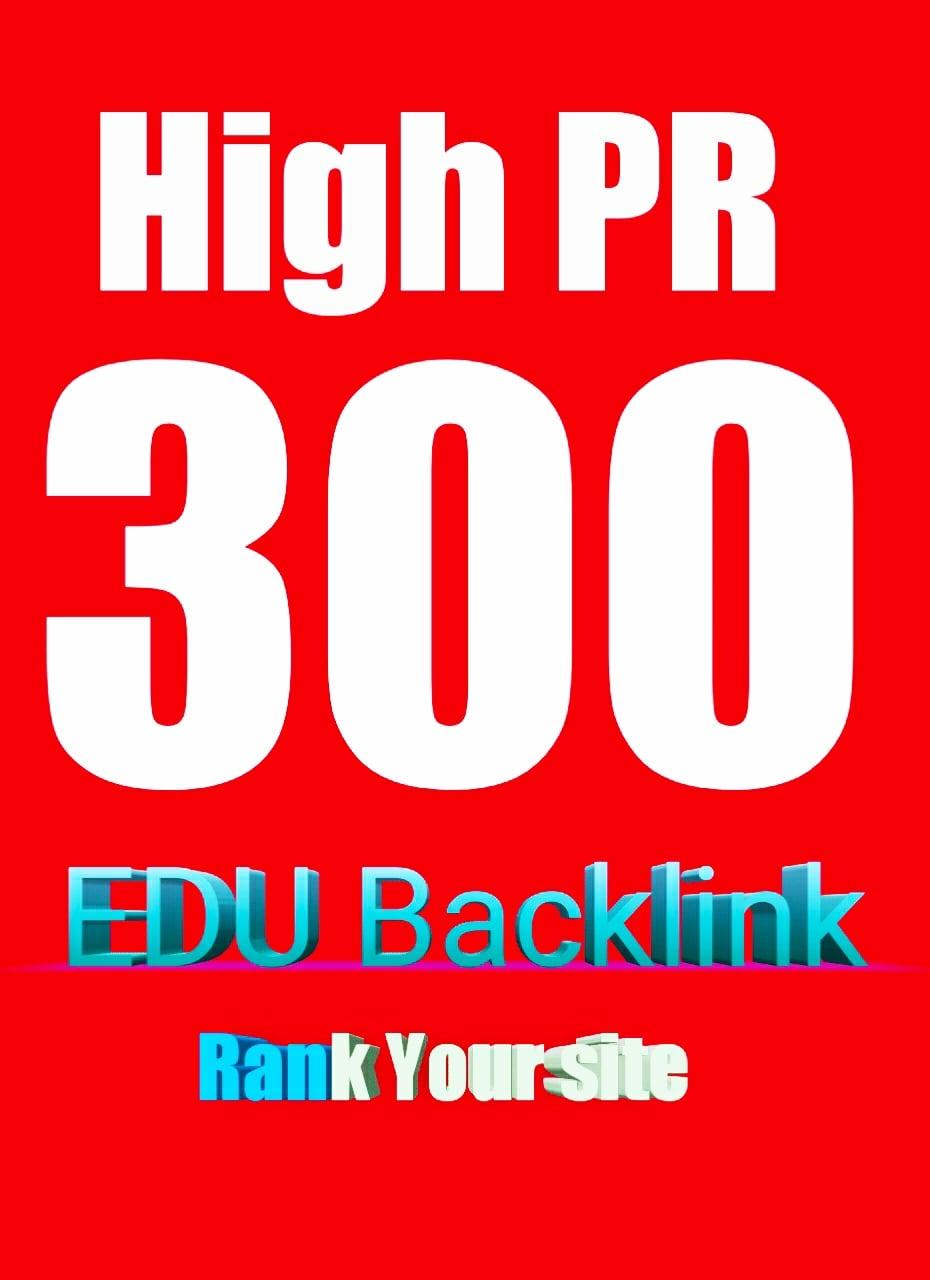 we will do high DA 300 HQ EDU Backlink for your site