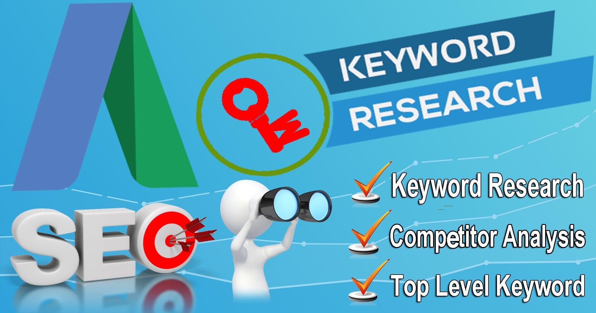 Do SEO keyword research and competition analysis