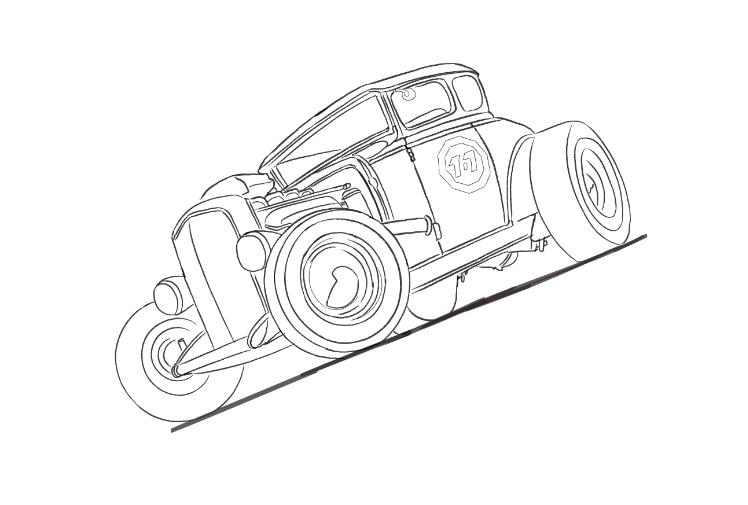 I will draw line art illustration in vector of anything