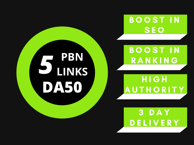 Build 5PBNs DA50 high authority Dofollow backlinks