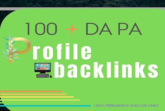 I will create a high authority DA PA 100 Profile backlinks for your website