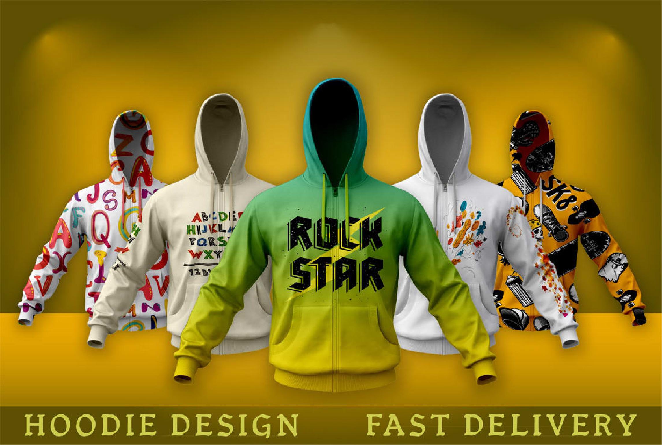 I will design custom sublimation t shirt sweatshirt hoodie streetwear clothing design