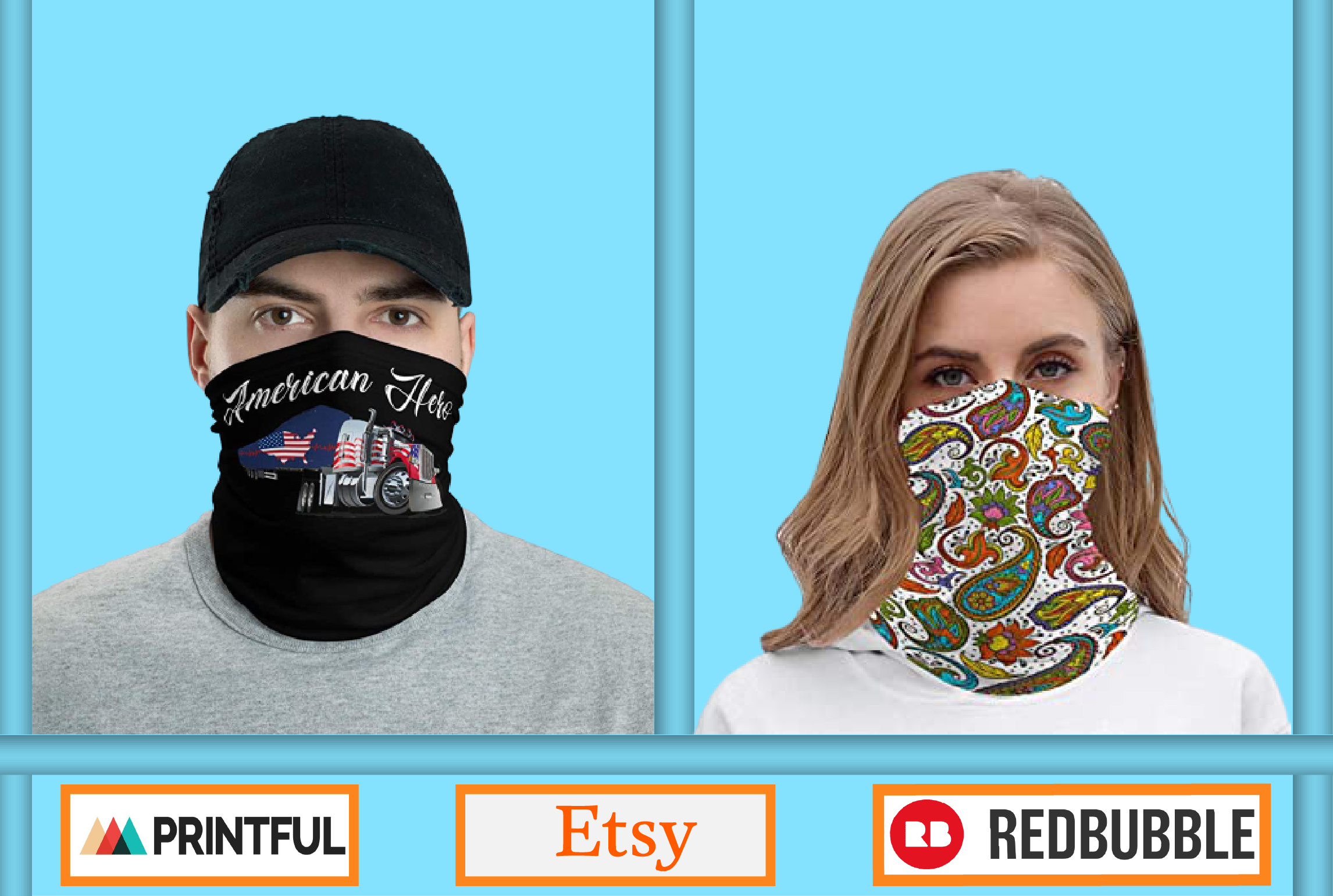 I will design face, winter, neck gaiter mask for you