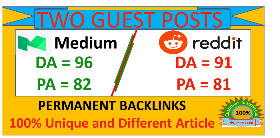 I will write Publish Guest Posts on Reddit and Medium, Boost Your Website 