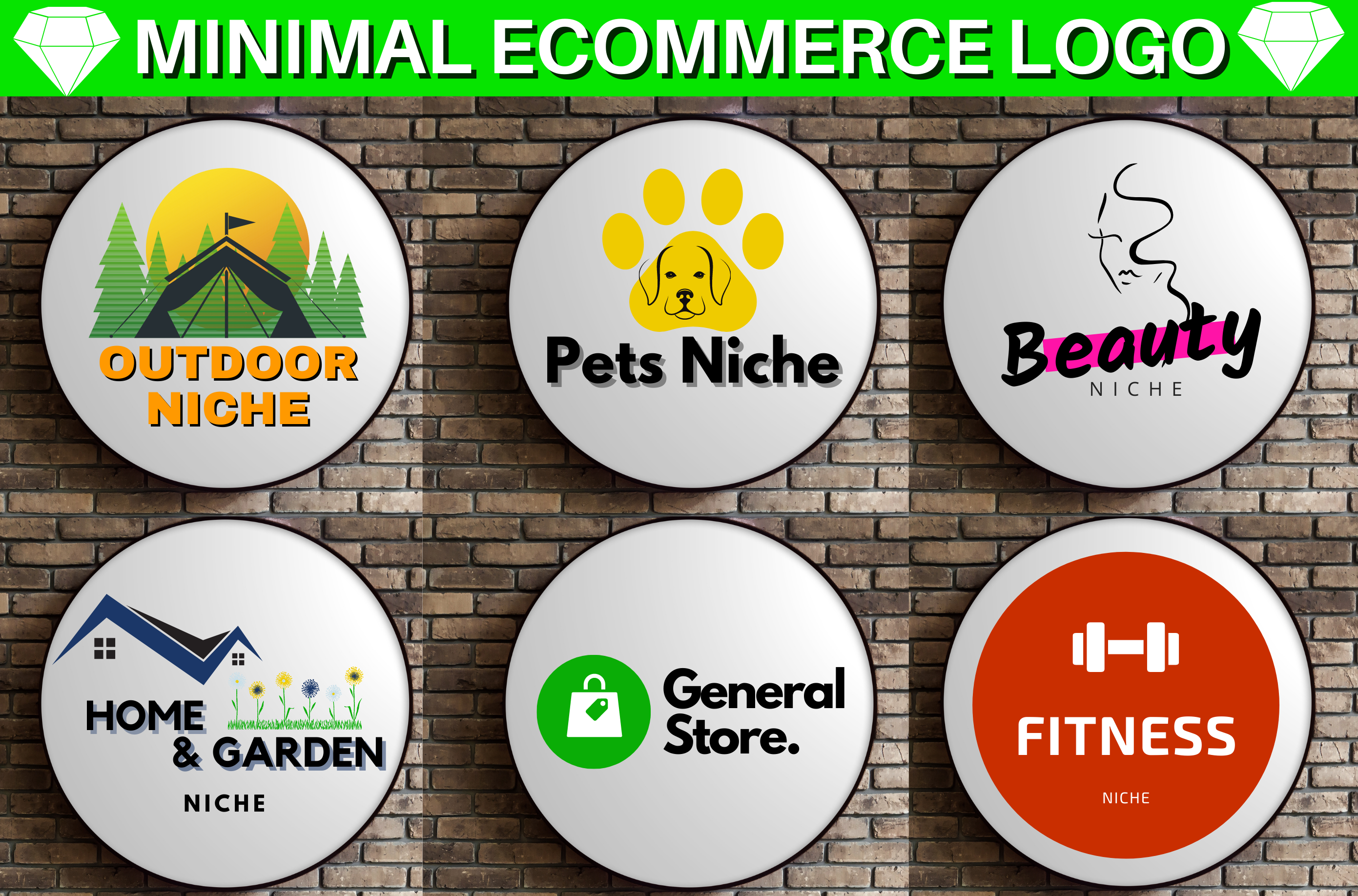 I will design a minimal unique logo for your ecommerce website