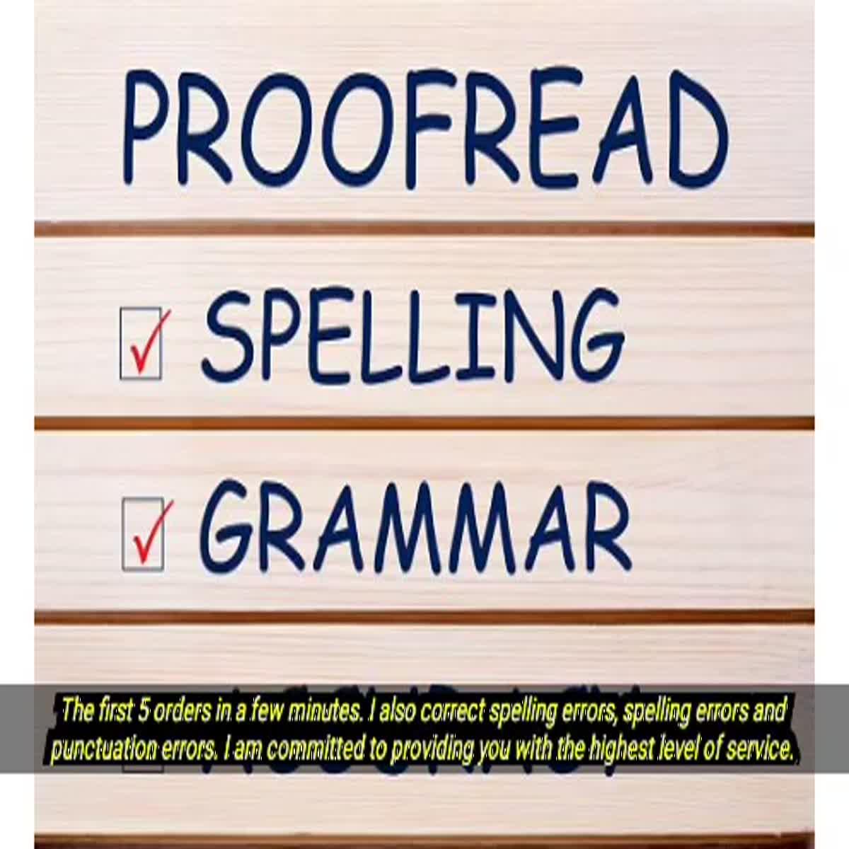 I will solve grammar, spelling, and punctuation errors with me.