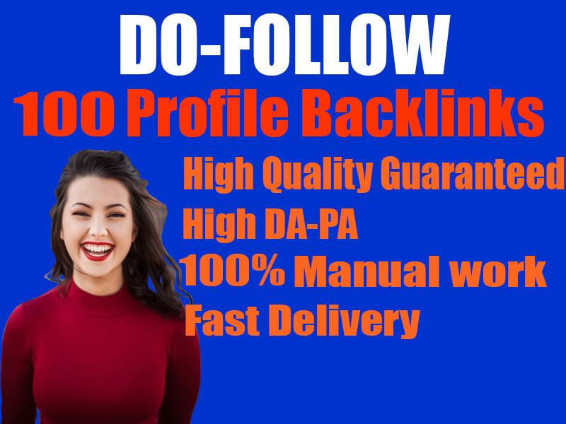 I Will create 100 high-quality do-follow profile creation Backlinks for advanced SEO