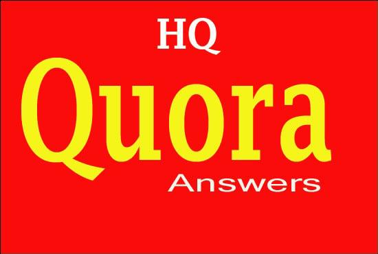 I will Create 3 High Quality Quora answers on your Niche relevant Questions