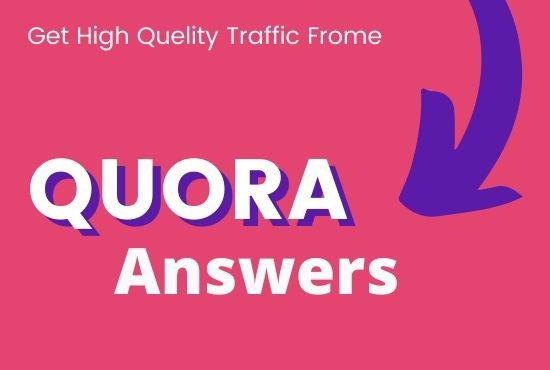 I will promote your website by High Quality 10 Quora Answers 