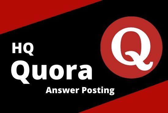 I will promote your website by High Quality 20 Quora Answers 