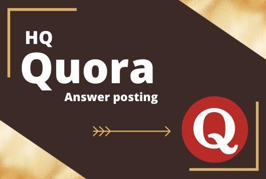 I will promote your website by High Quality 5 Quora Answers 