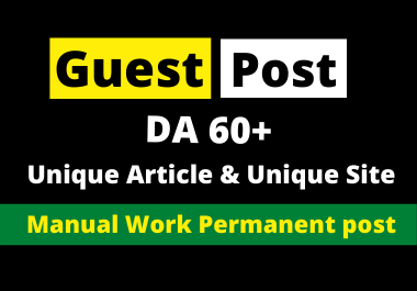 Write and Publish 5 Guest Post On High Authority Websites With Content 