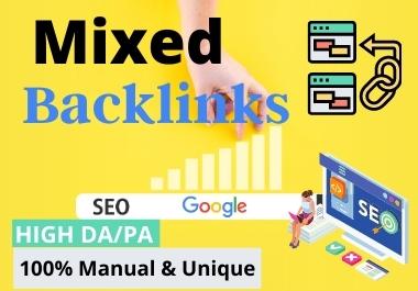 20 Mixed backlinks DA 90+Permanent Natural High quality Do-follow backlinks, skyrocket your website
