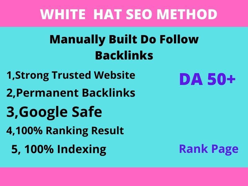 I will create high quality white hat SEO do follow backlinks