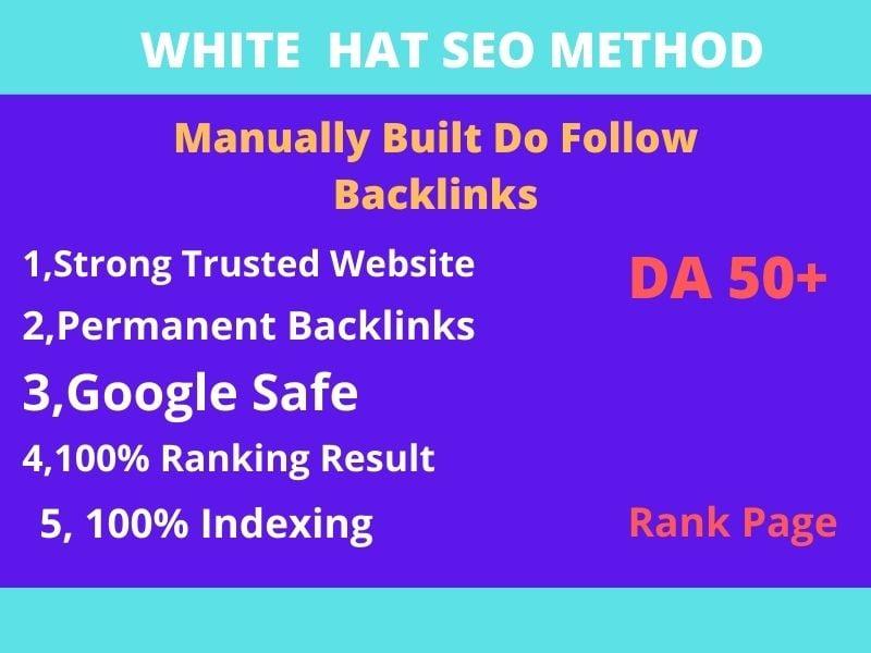 I will create high quality white hat SEO do follow backlinks