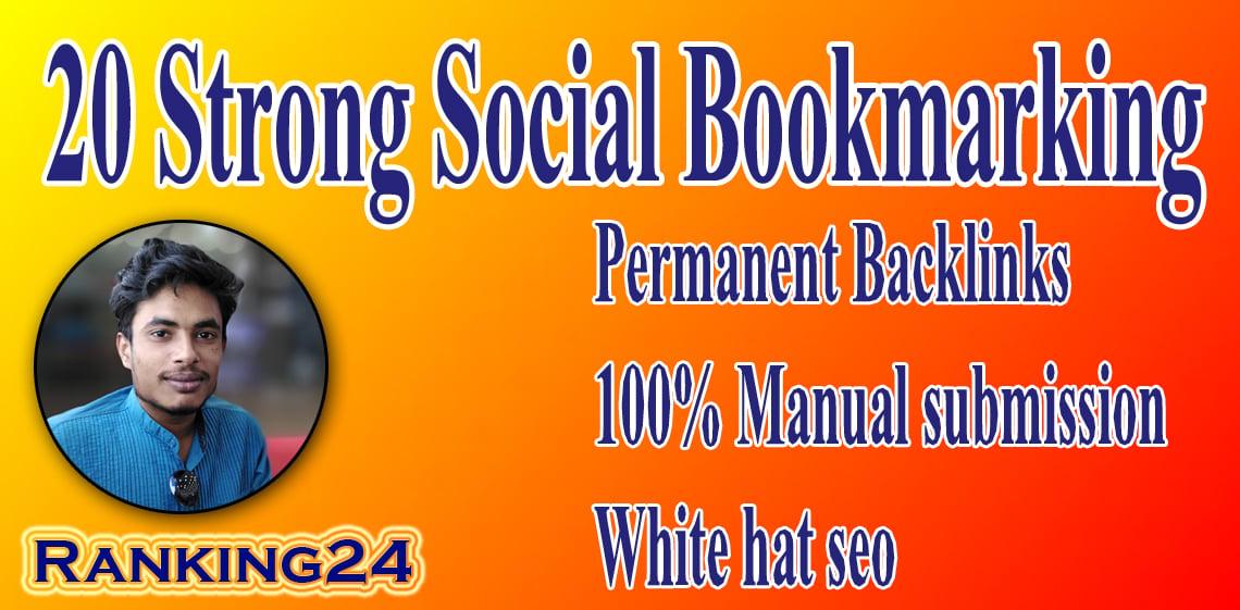 I will do best social bookmarking to create dofollow SEO backlinks for google top ranking