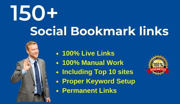 Get 150 Social Bookmarks Manually from authority Bookmarking sites 