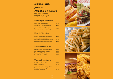 I will do menu design for restaurant , digital menu design or menu board