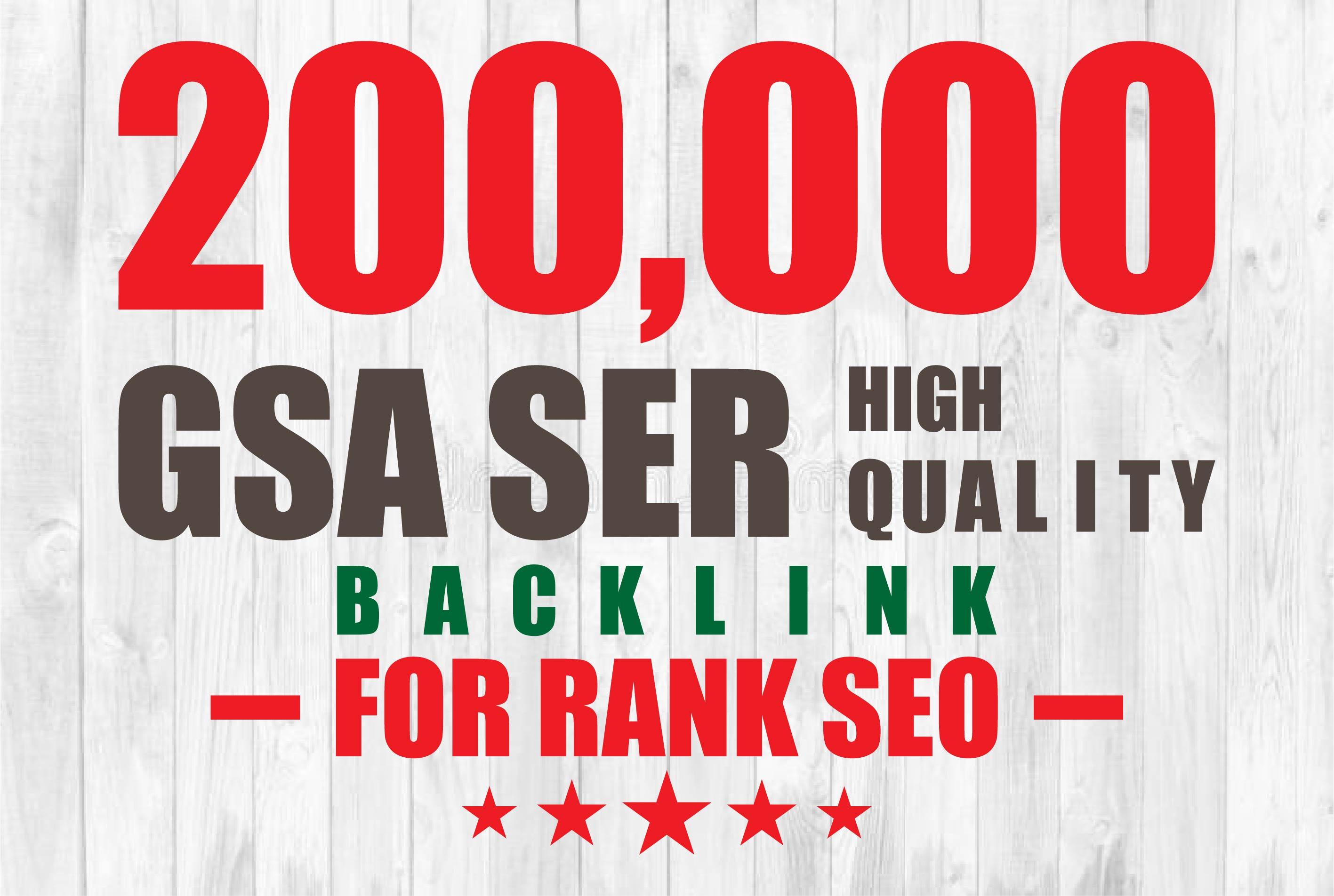 200,000 Gsa, Ser, Backlinks For Ranking Website, Youtube, Facebook page.