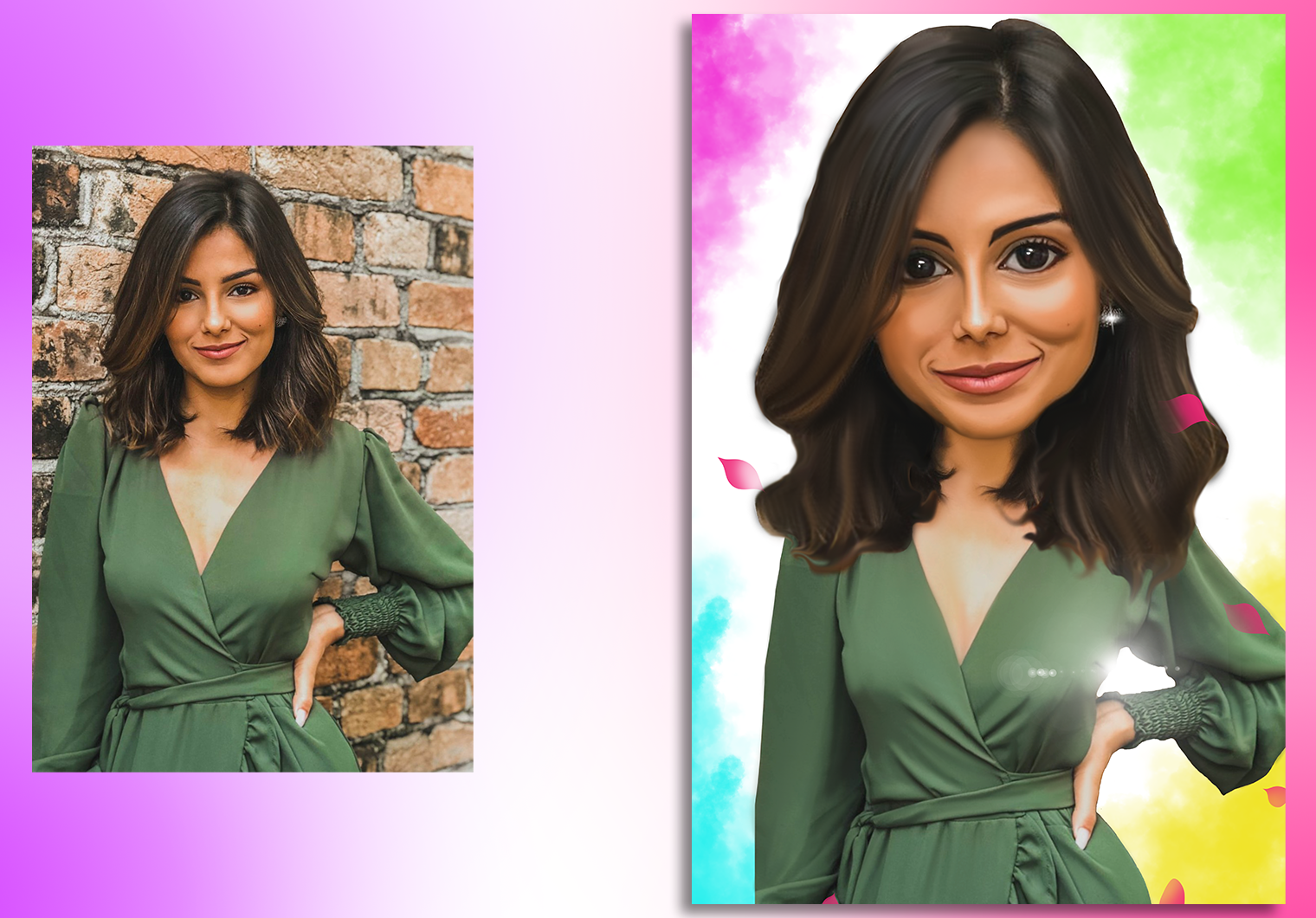 I will draw your face into caricature art