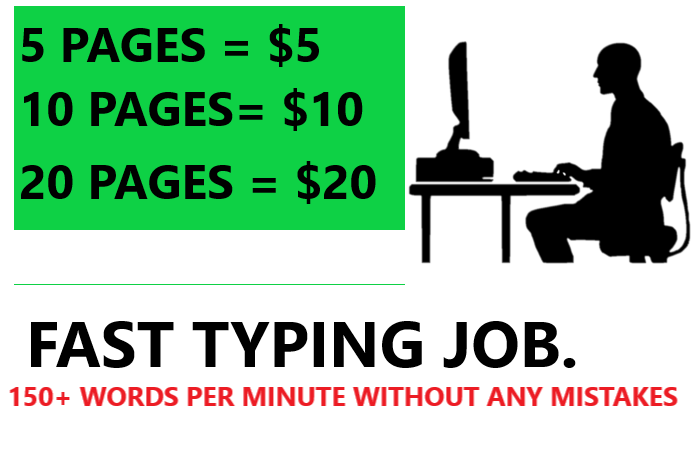 I will do fast typing job, retype any document to ms word