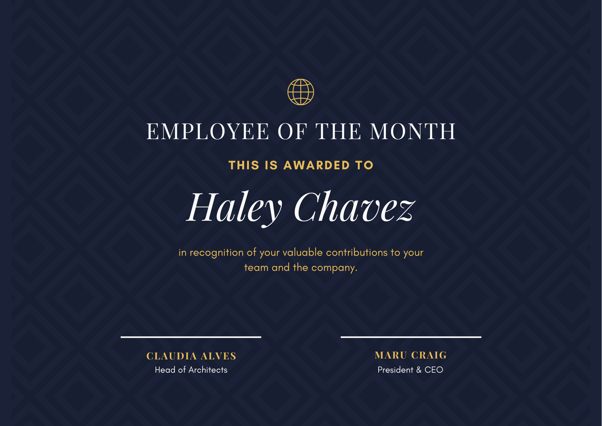 I will Design Professional, Awards, Internship, all types of Certificates for