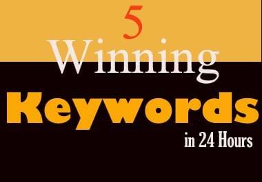 Find 5 Winning & Easy to Rank Keywords for Your Next Blog Post