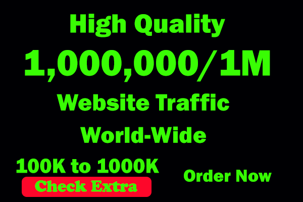 I will Drive 1,000,000 Worldwide (30 Days) Keyword Targeted Low Bounce Rate Traffic To Your Website